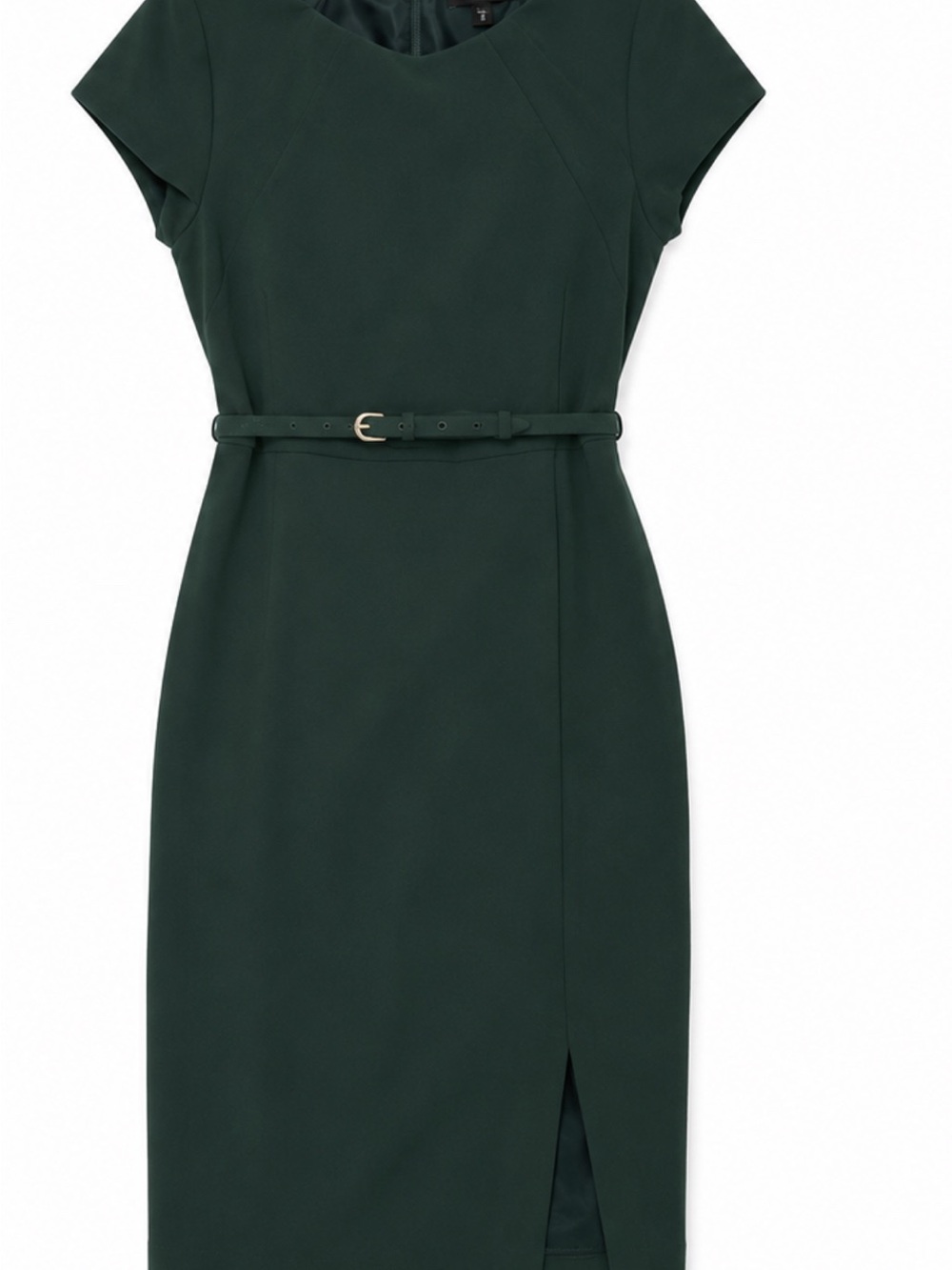 Express Dark Green Sheath Dress with Belt Size XS